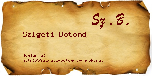 Szigeti Botond névjegykártya